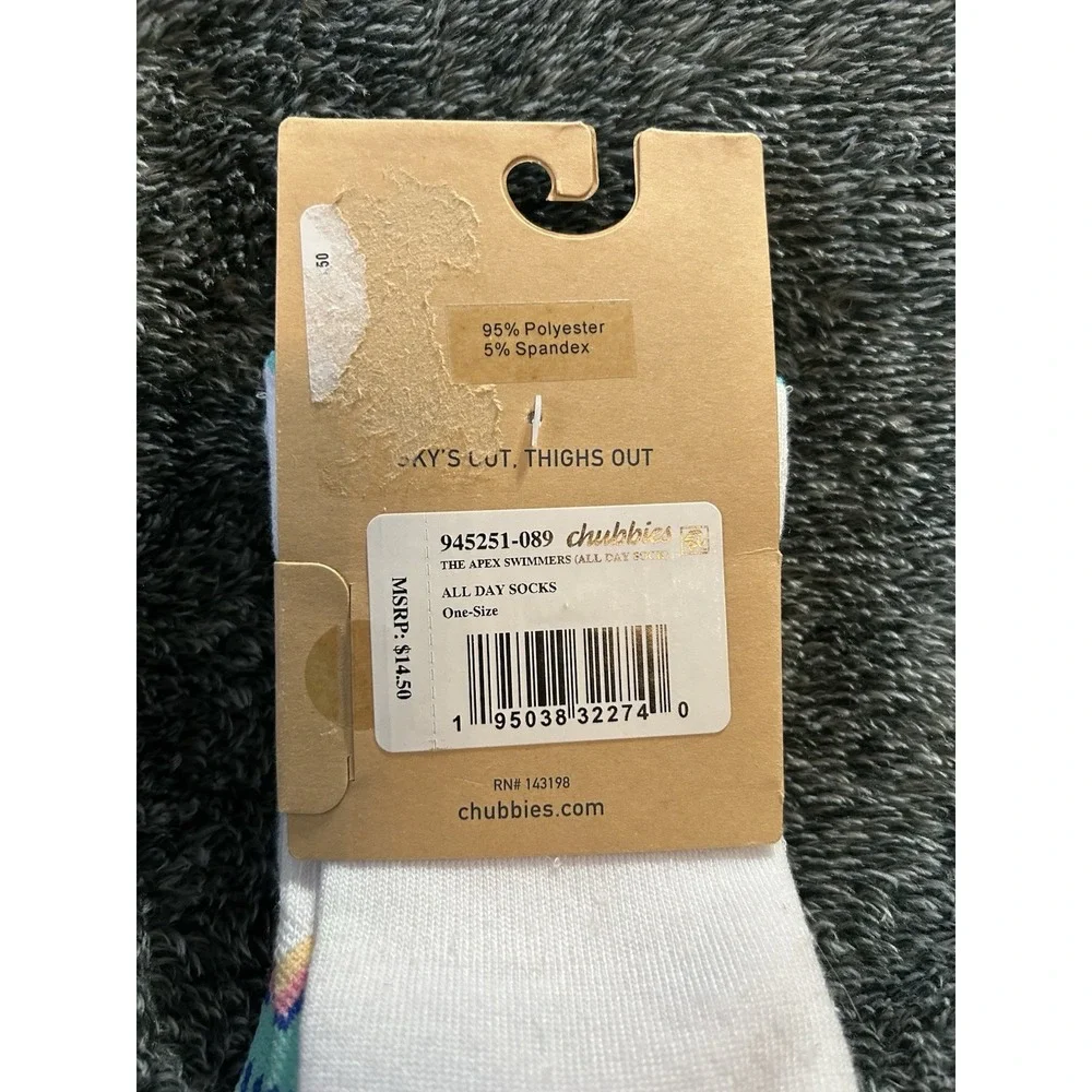 Chubbies The Apex Swimmers Men's Large (8-12) Ones Size All Day Socks (SC2)